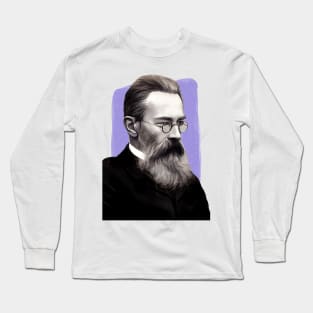 Russian Composer Nikolai Rimsky Korsakov illustration Long Sleeve T-Shirt